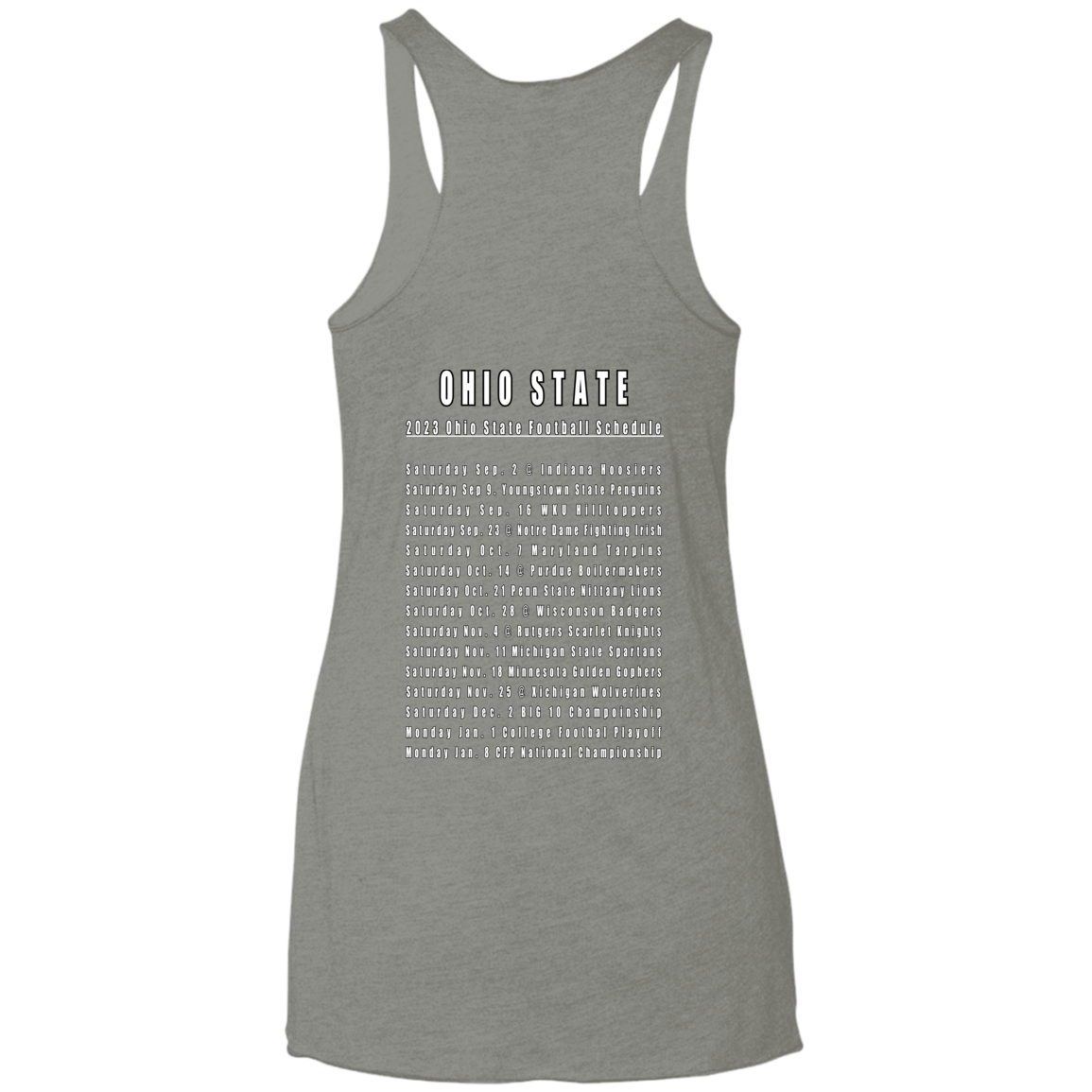 REDOHIO Ohio State Ladies' Triblend Racerback Tank