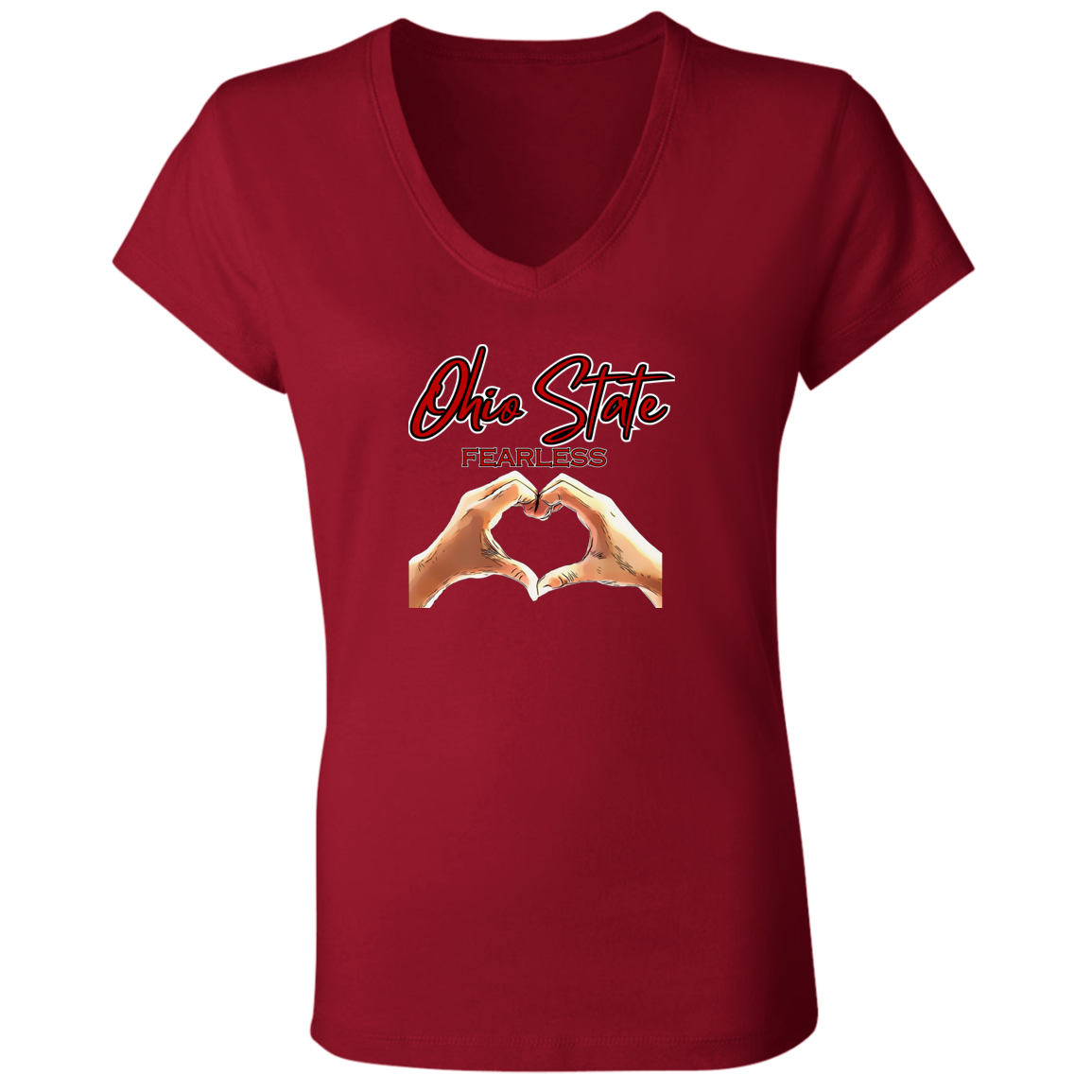 FEARLESS Ohio State Ladies' Jersey V-Neck T-Shirt