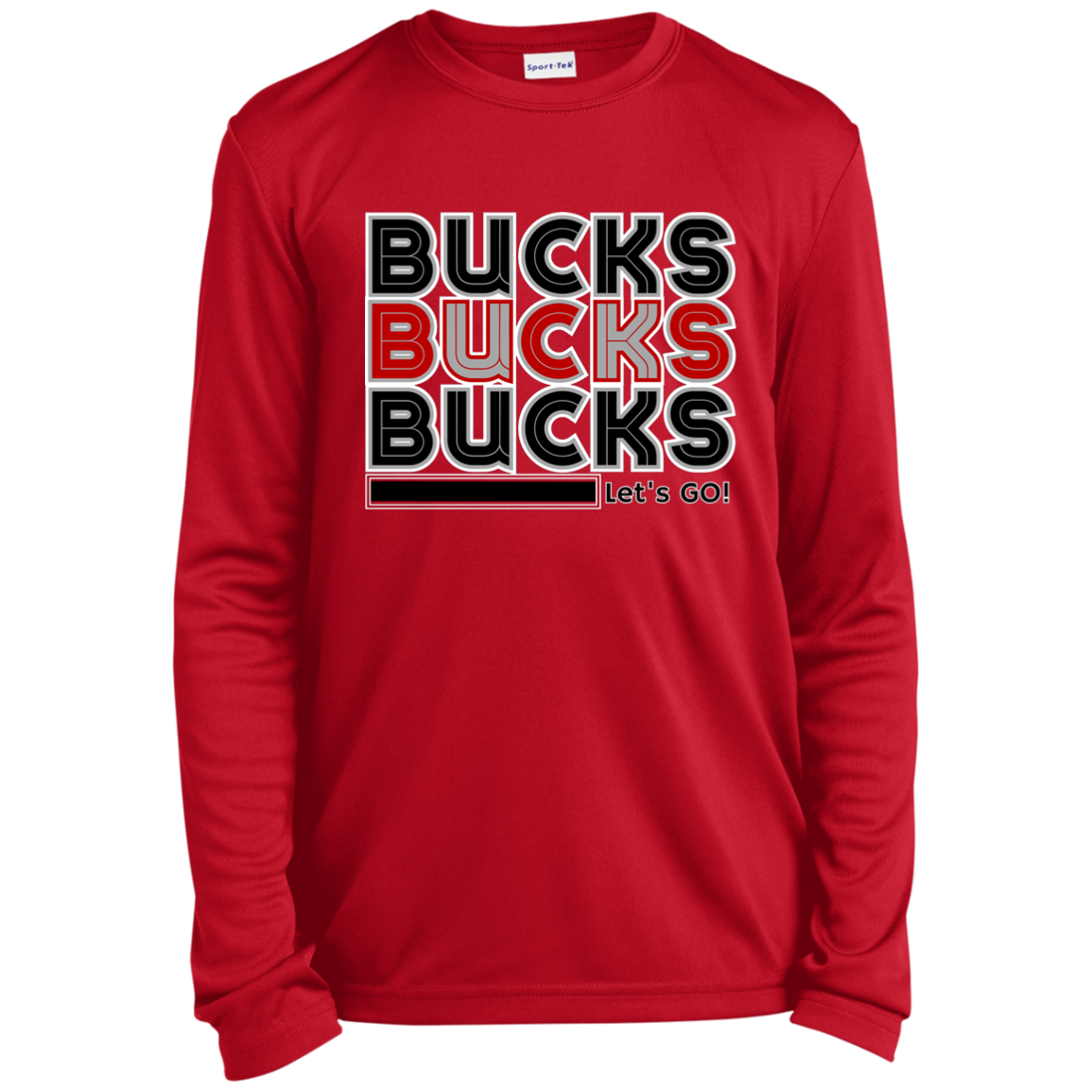 BUCKS Ohio State Youth Long Sleeve Performance Tee