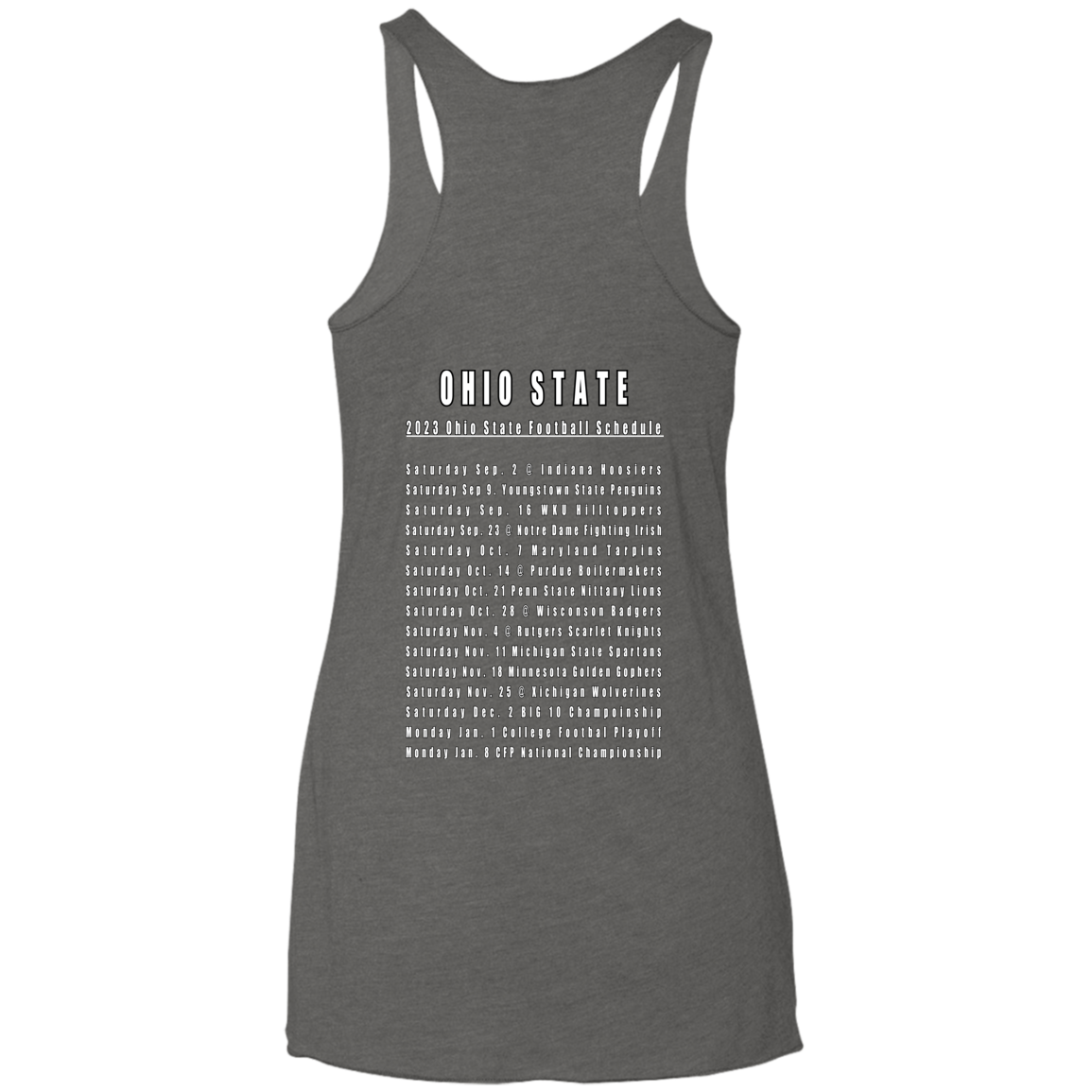 REDOHIO Ohio State Ladies' Triblend Racerback Tank