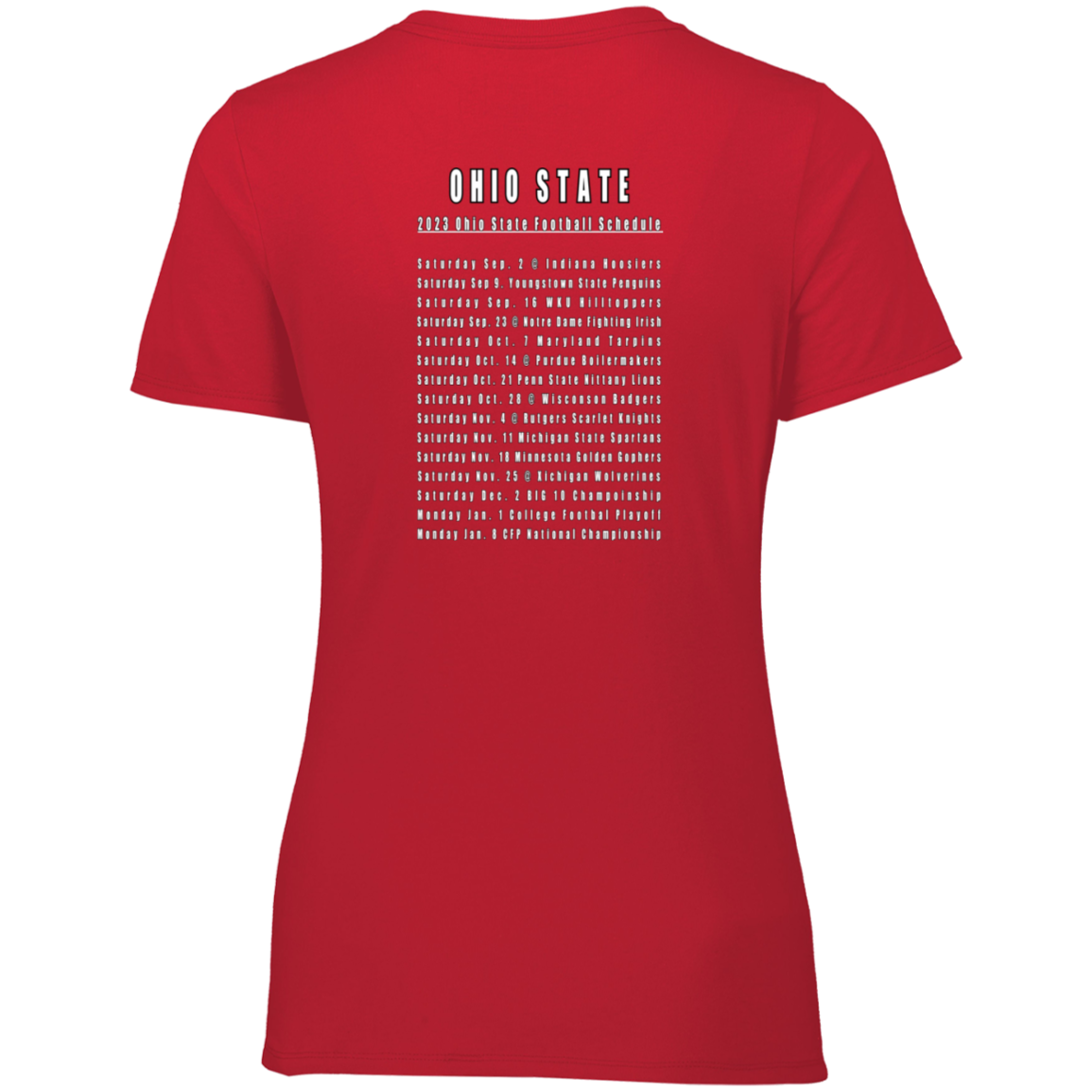 F'SGIVEN + SCHEDULE Ohio State Ladies’ Essential Dri-Power Tee