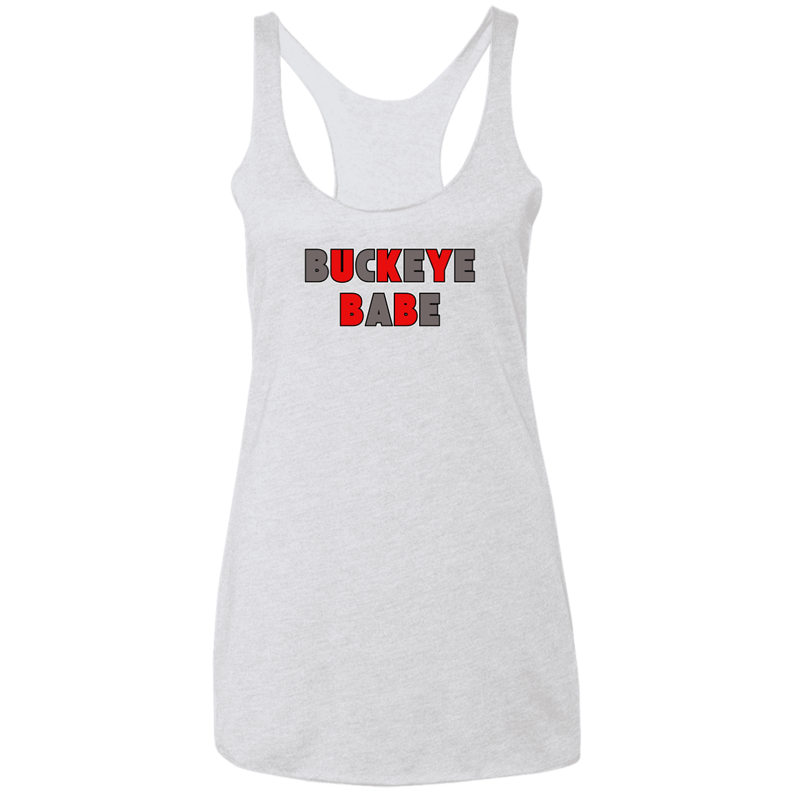 BUCKBABE Ohio State Ladies' Triblend Racerback Tank