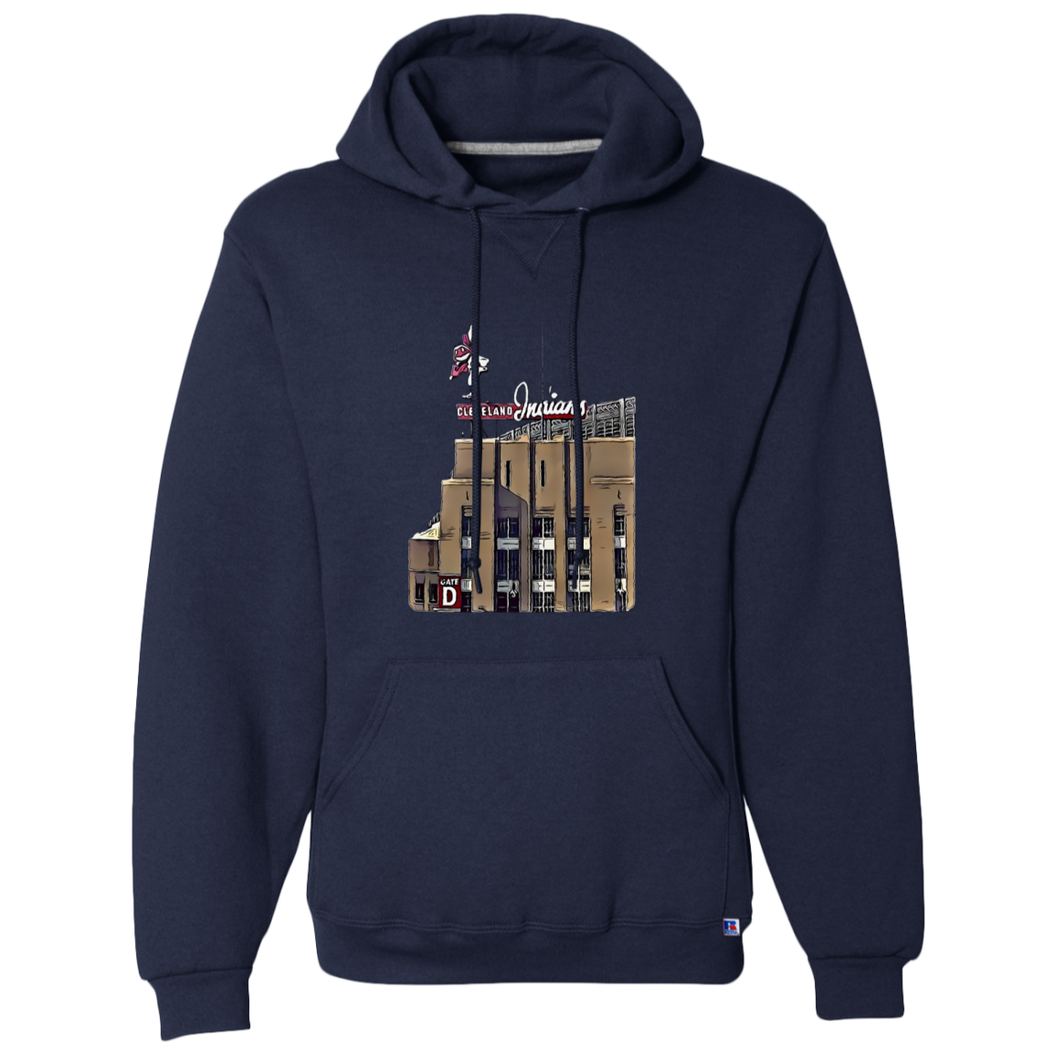 GATE D Cleveland Baseball Dri-Power Fleece Pullover Hoodie