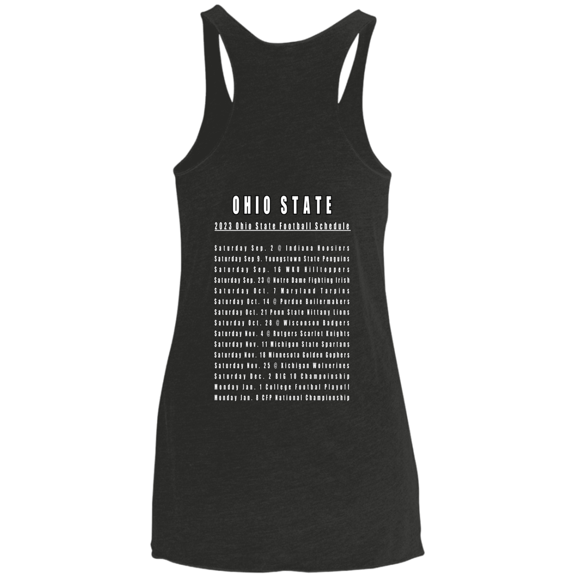 REDOHIO Ohio State Ladies' Triblend Racerback Tank