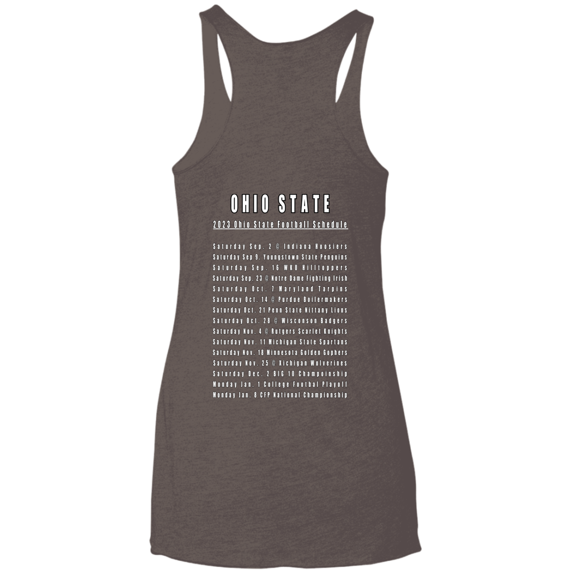 REDOHIO Ohio State Ladies' Triblend Racerback Tank