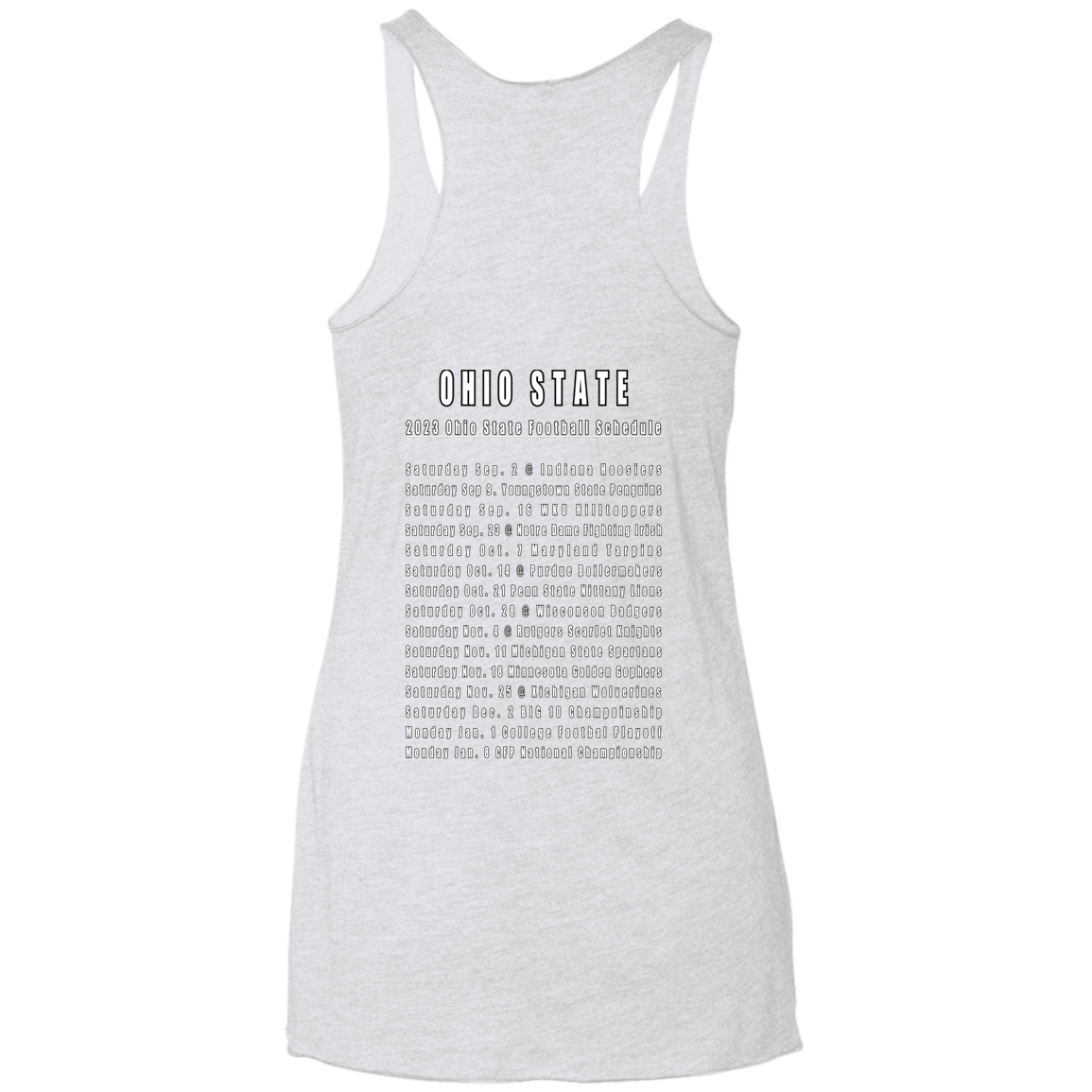 REDOHIO Ohio State Ladies' Triblend Racerback Tank