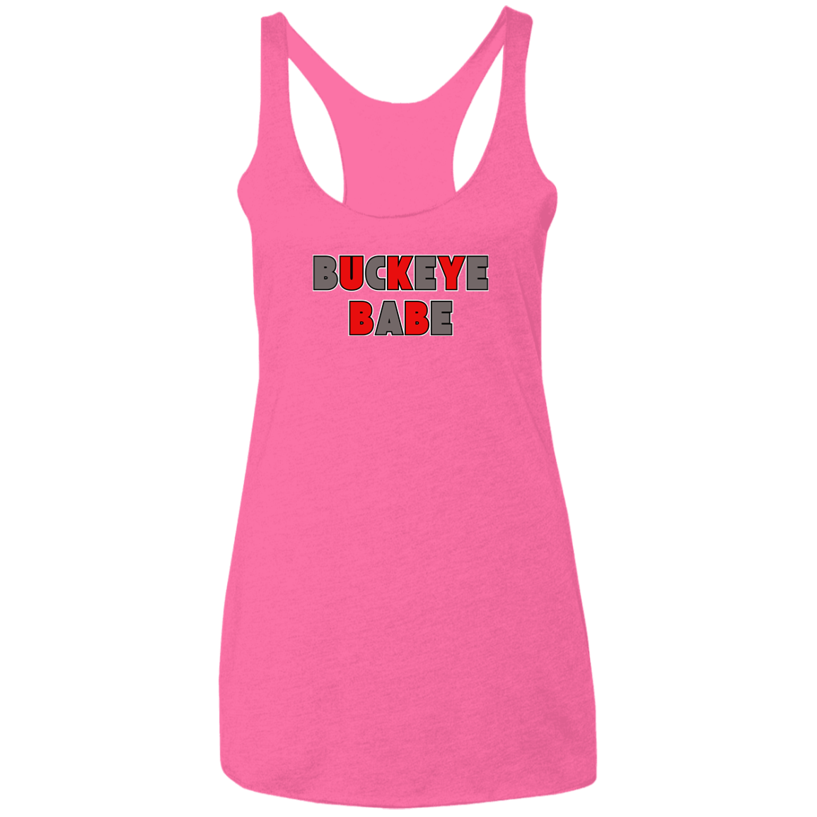 BUCKBABE Ohio State Ladies' Triblend Racerback Tank