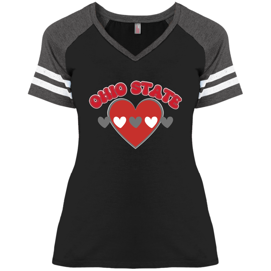 LOVE Ohio State Ladies' Game V-Neck T-Shirt