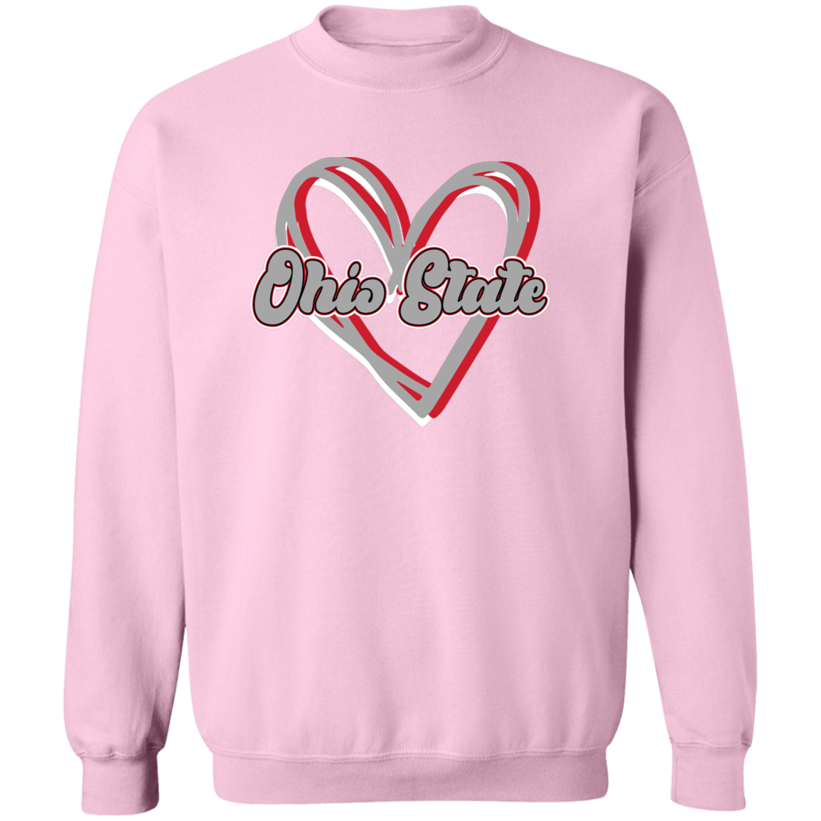 HEART Ohio State Crewneck Pullover Sweatshirt