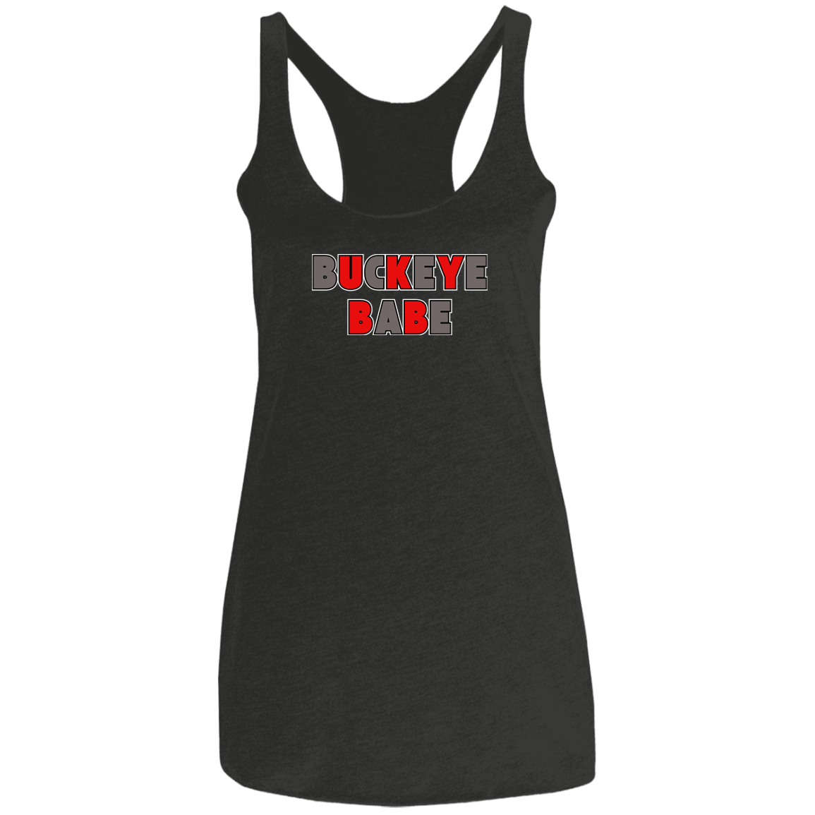 BUCKBABE Ohio State Ladies' Triblend Racerback Tank