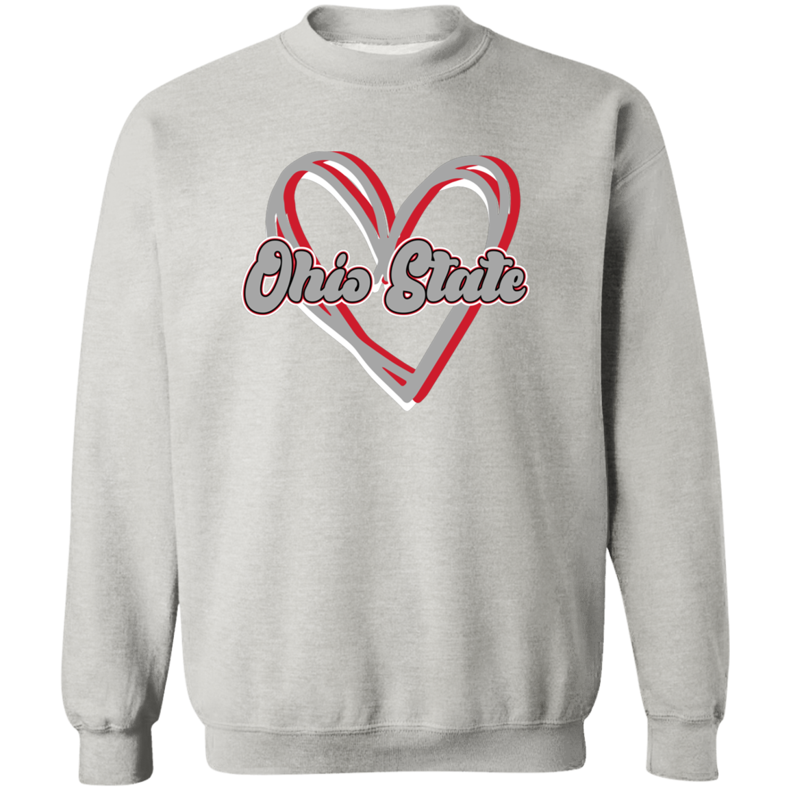 HEART Ohio State Crewneck Pullover Sweatshirt