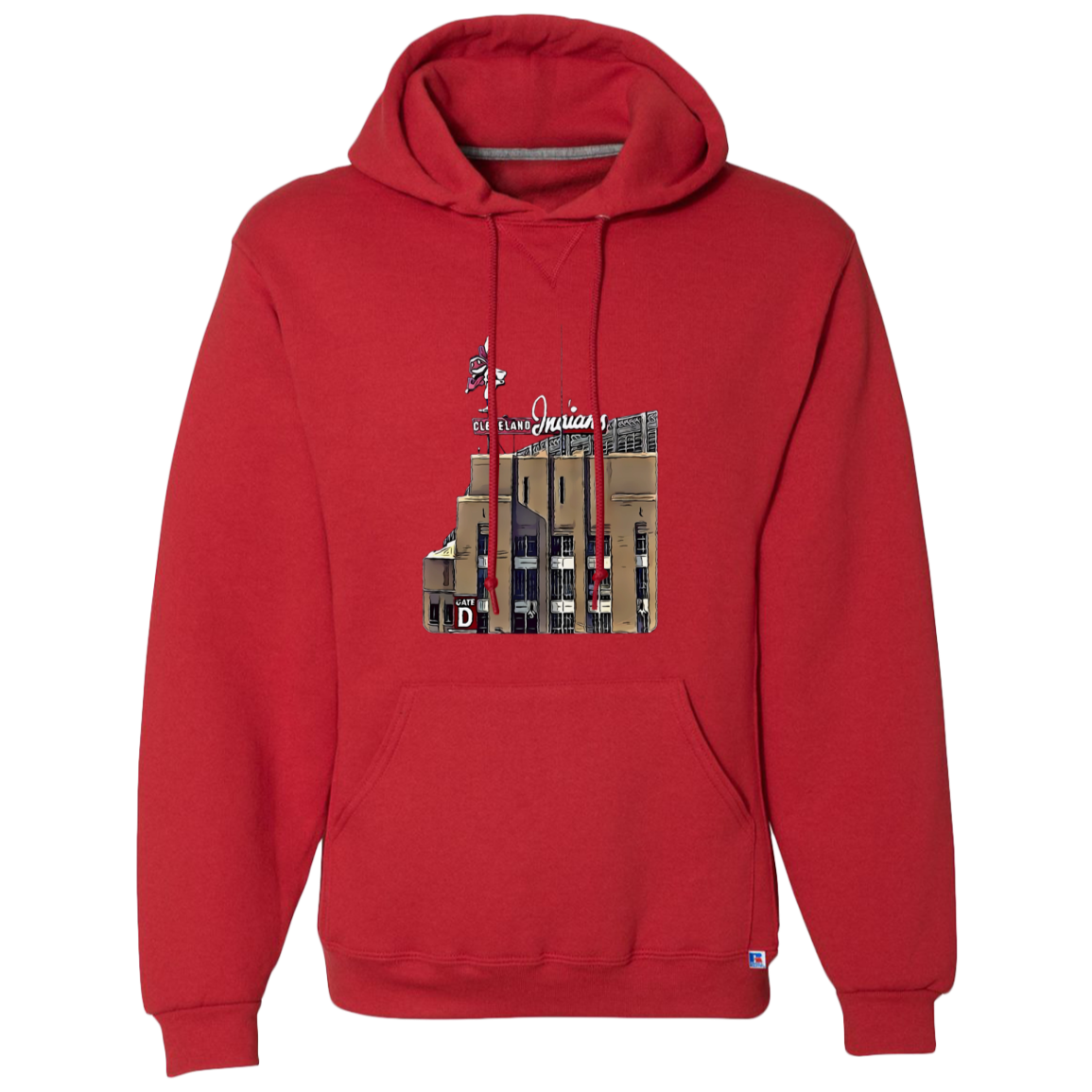 GATE D Cleveland Baseball Dri-Power Fleece Pullover Hoodie