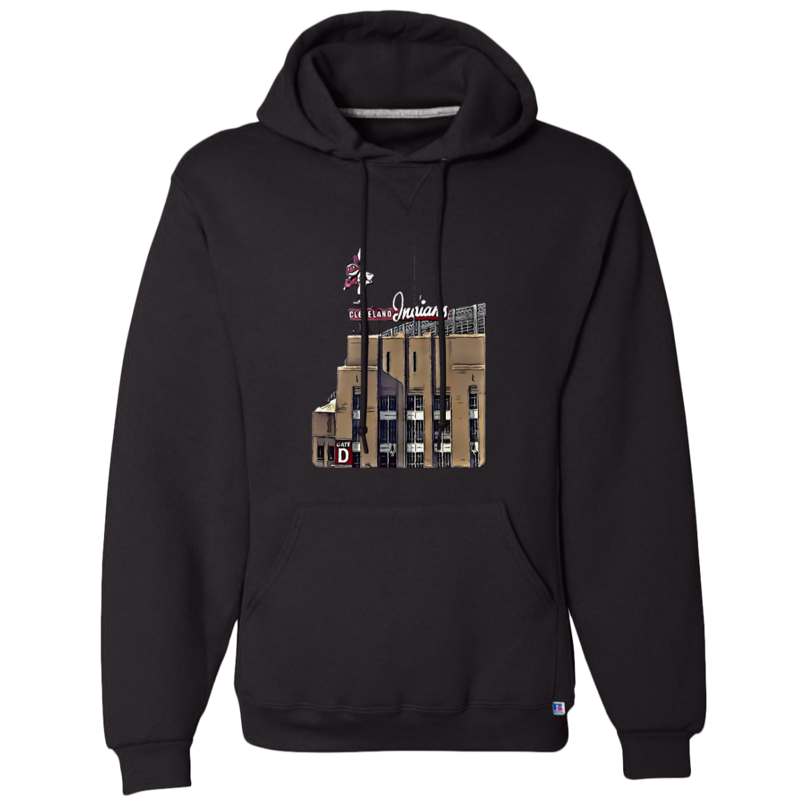 GATE D Cleveland Baseball Dri-Power Fleece Pullover Hoodie