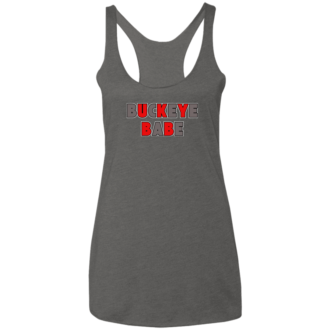 BUCKBABE Ohio State Ladies' Triblend Racerback Tank