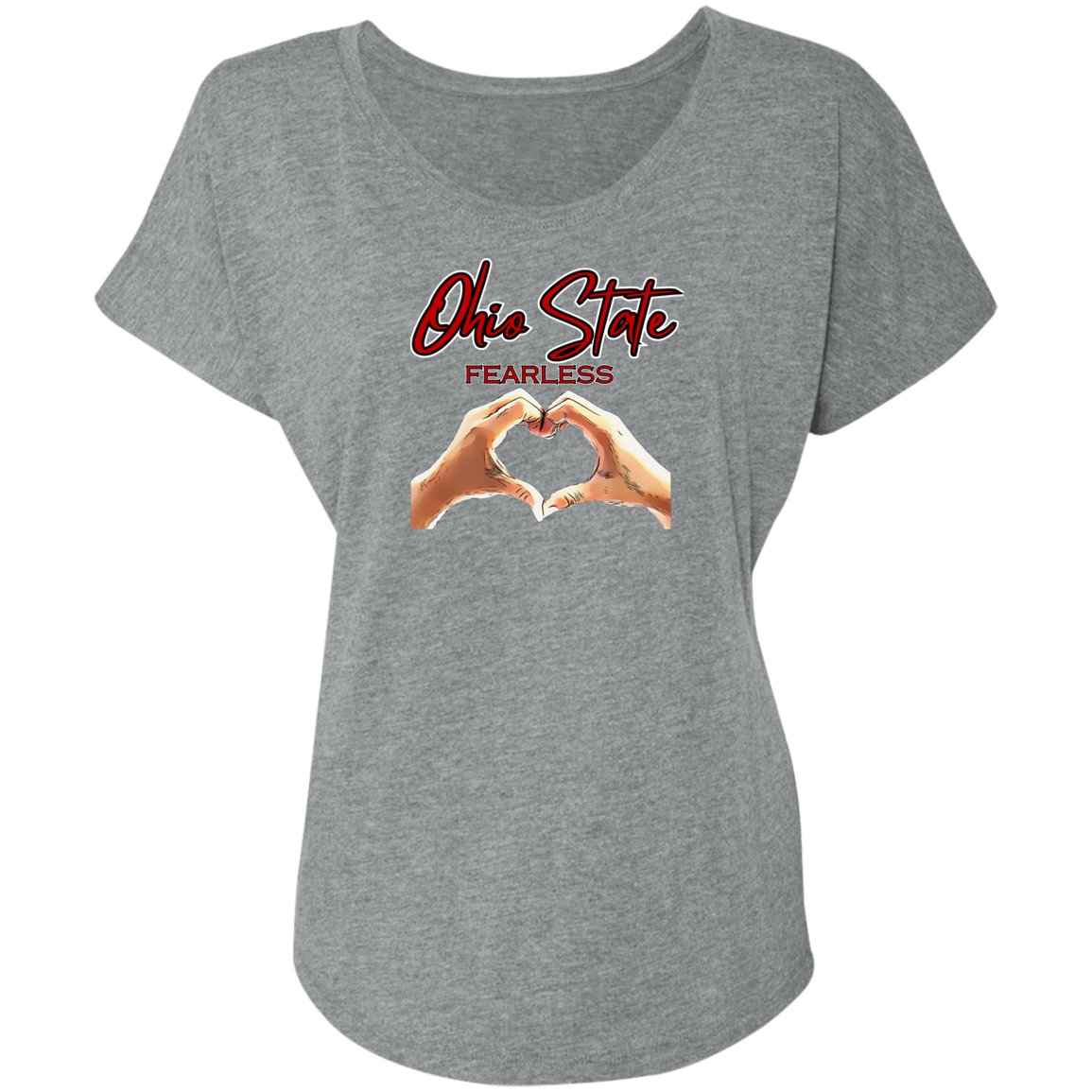 FEARLESS Ohio State Ladies' Triblend Dolman Sleeve