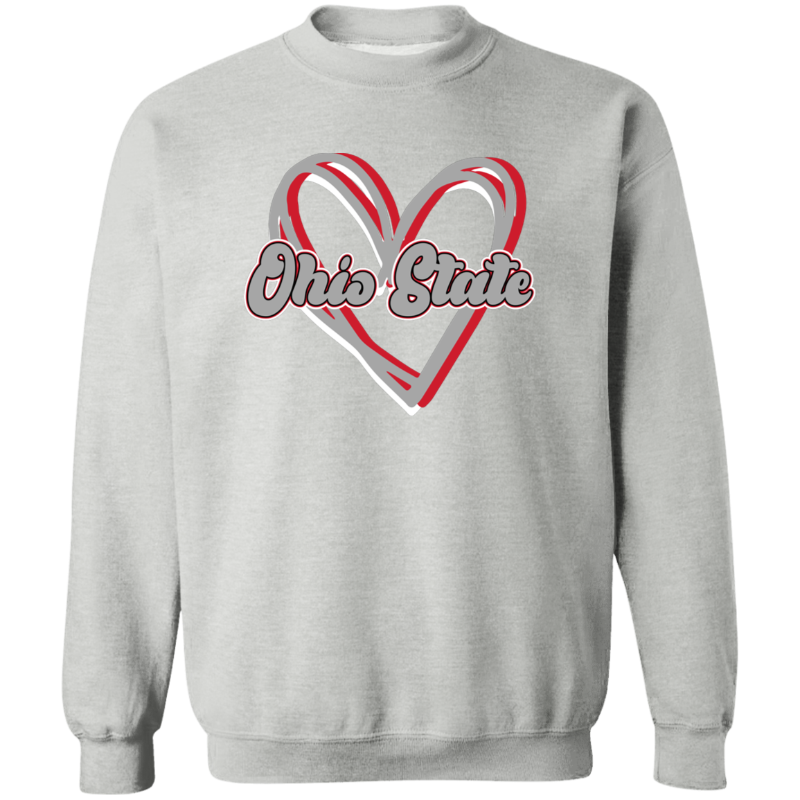 HEART Ohio State Crewneck Pullover Sweatshirt
