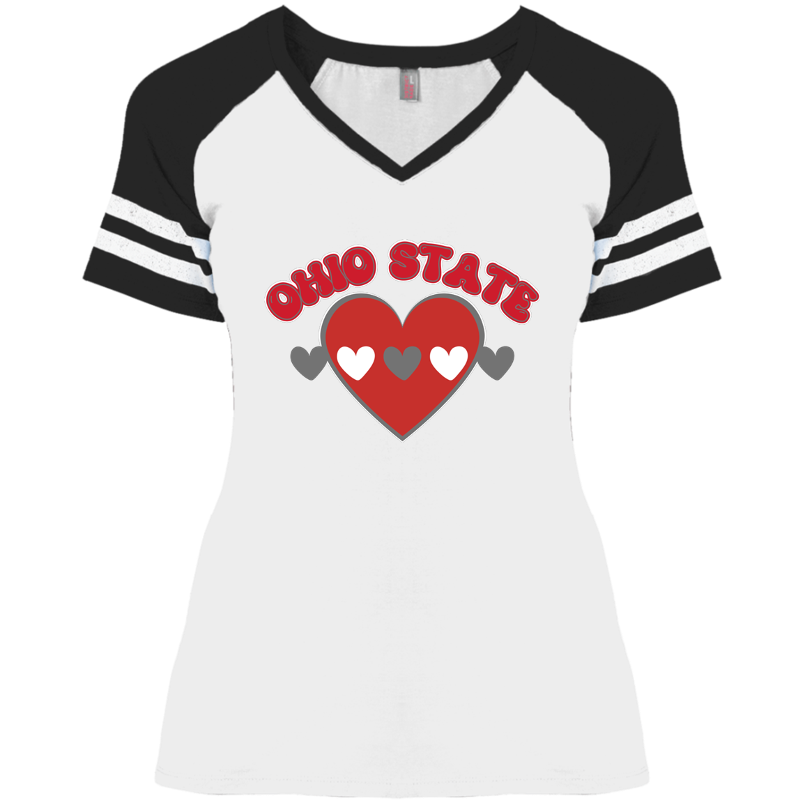 LOVE Ohio State Ladies' Game V-Neck T-Shirt