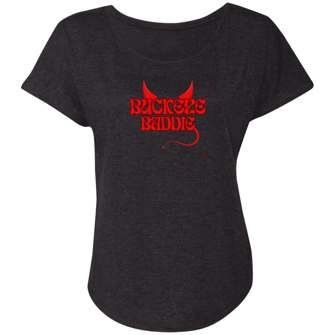 BADDIE Ohio State Ladies' Triblend Dolman Sleeve