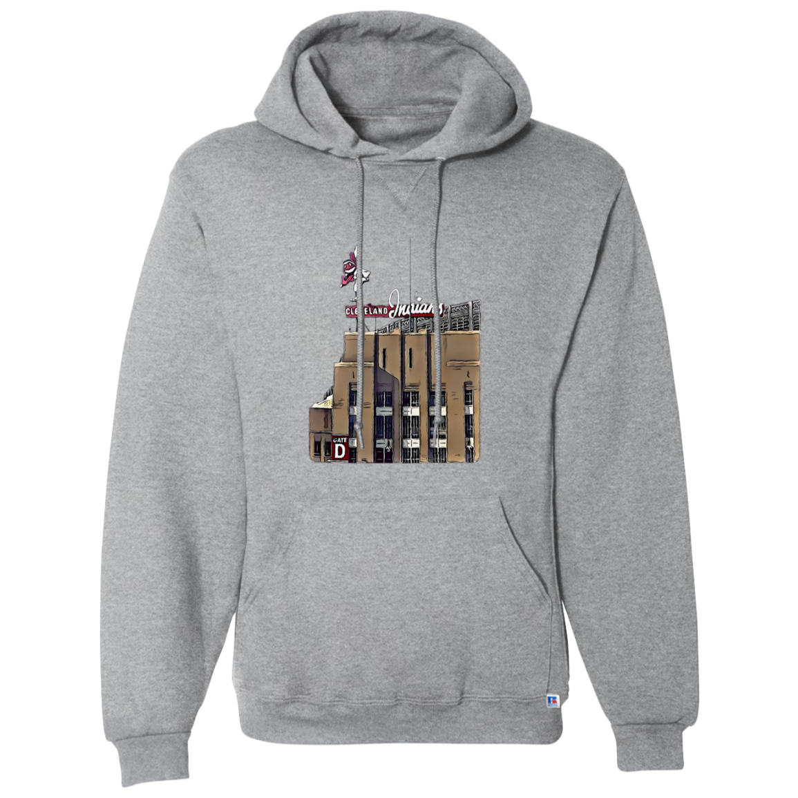 GATE D Cleveland Baseball Dri-Power Fleece Pullover Hoodie