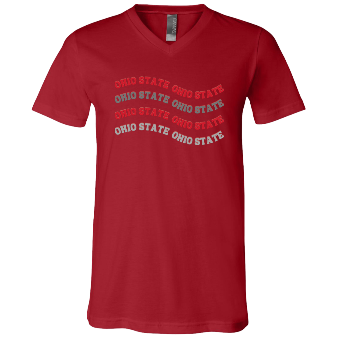 WAVE Ohio State Unisex Jersey SS V-Neck T-Shirt