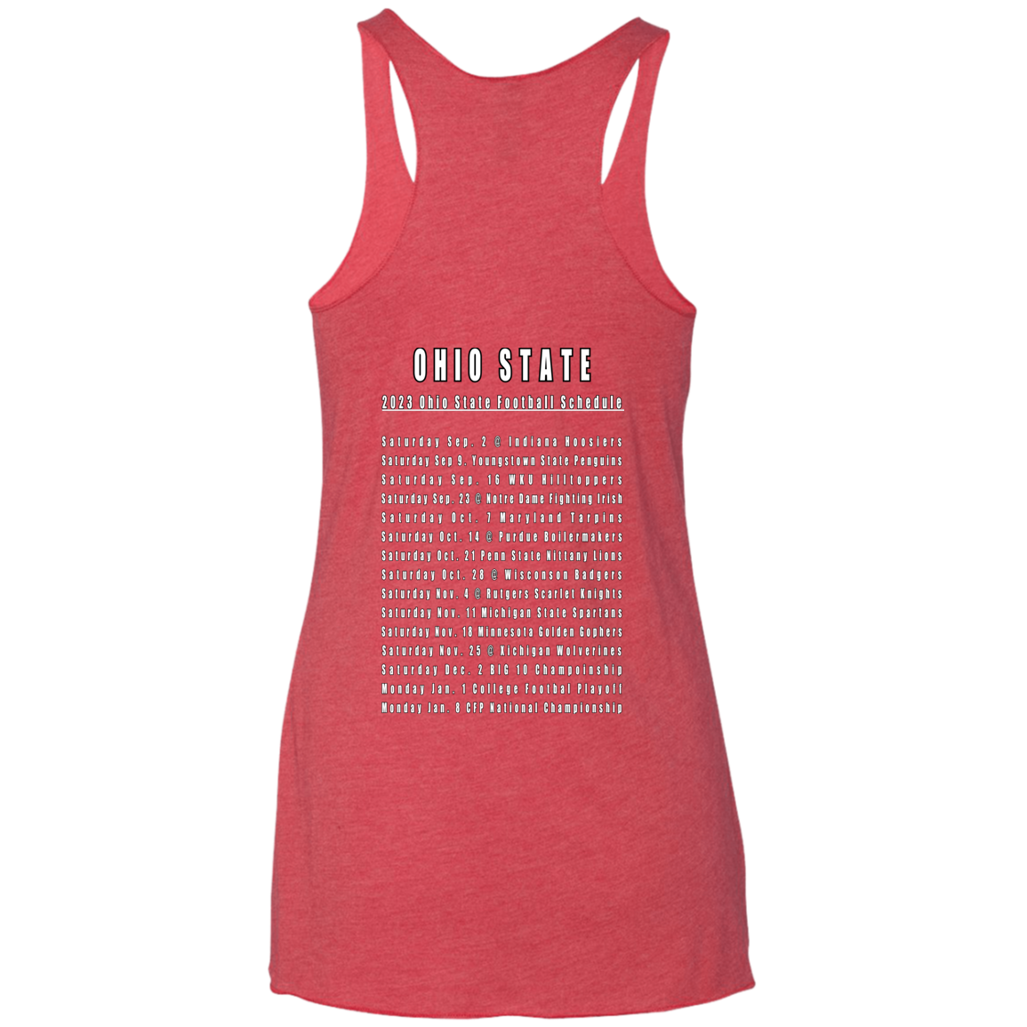 REDOHIO Ohio State Ladies' Triblend Racerback Tank