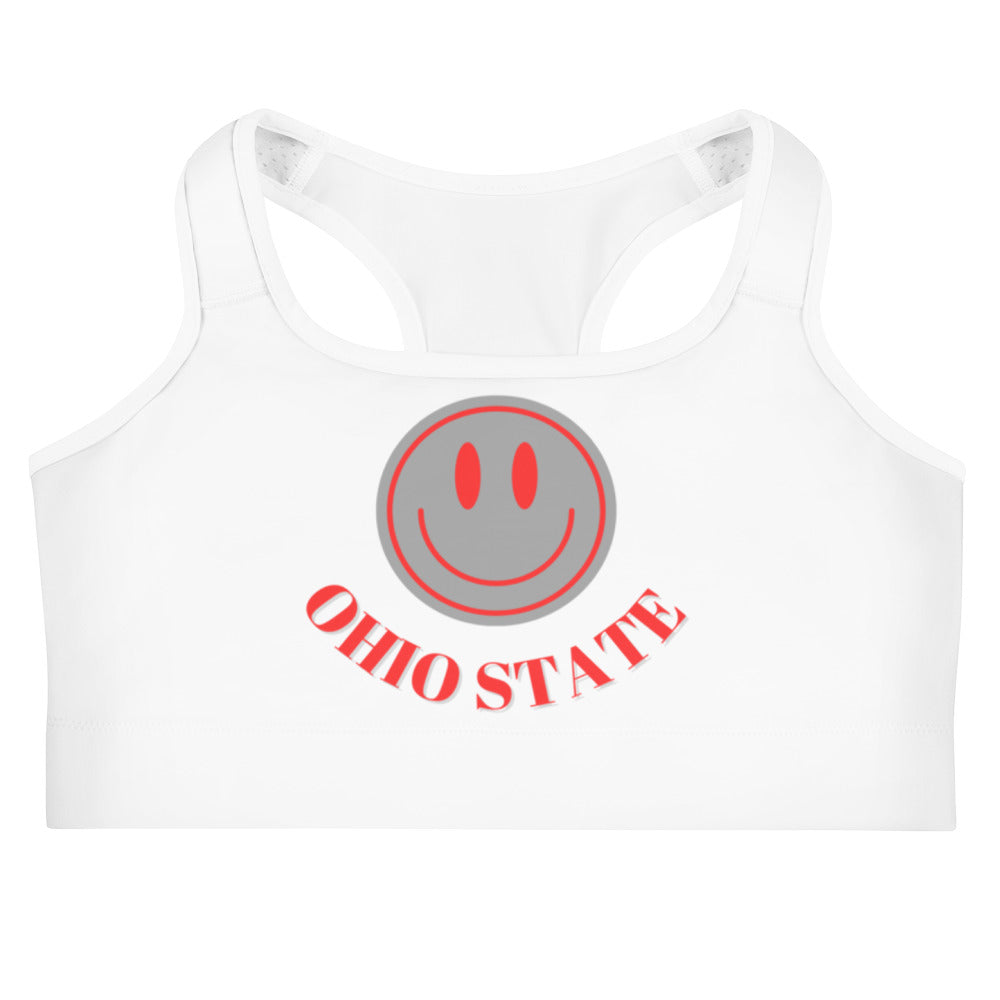 Smiley - Ohio State Retro Graphic Sports bra