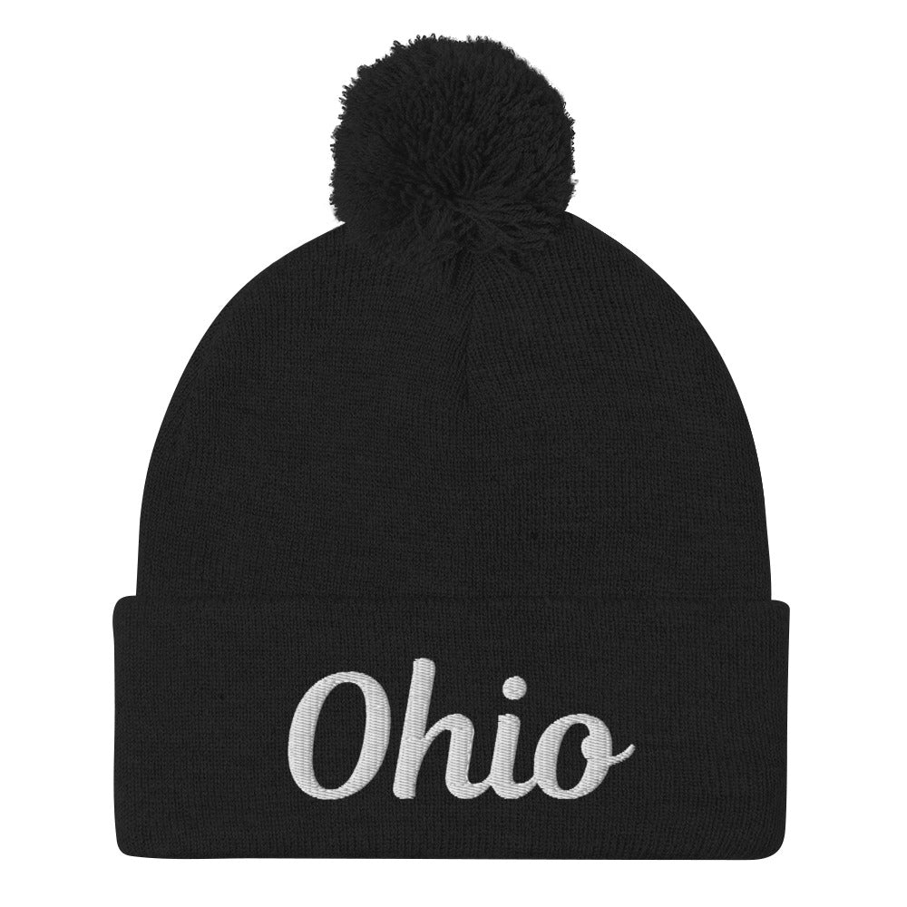OHIO Retro Pom-Pom Beanie