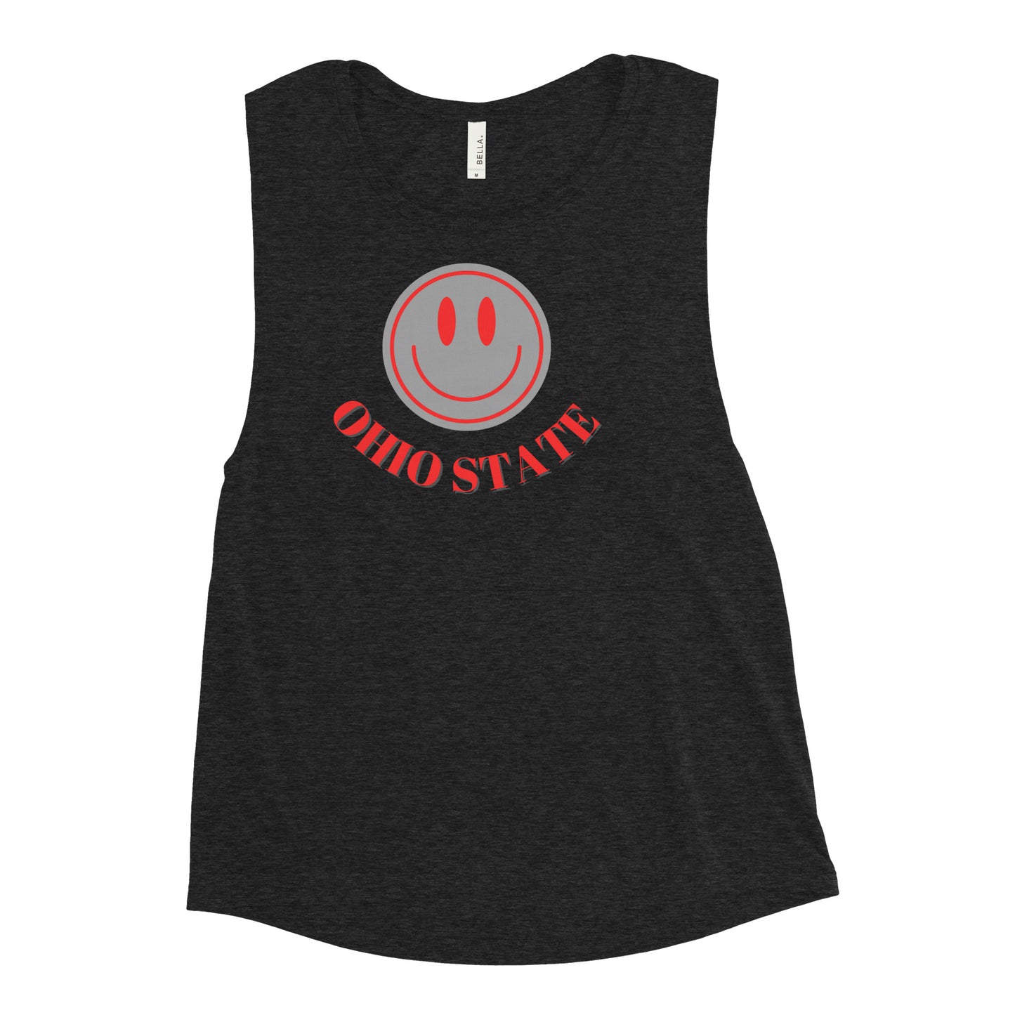 Smiley - Ohio State Women's Graphic Muscle Tank