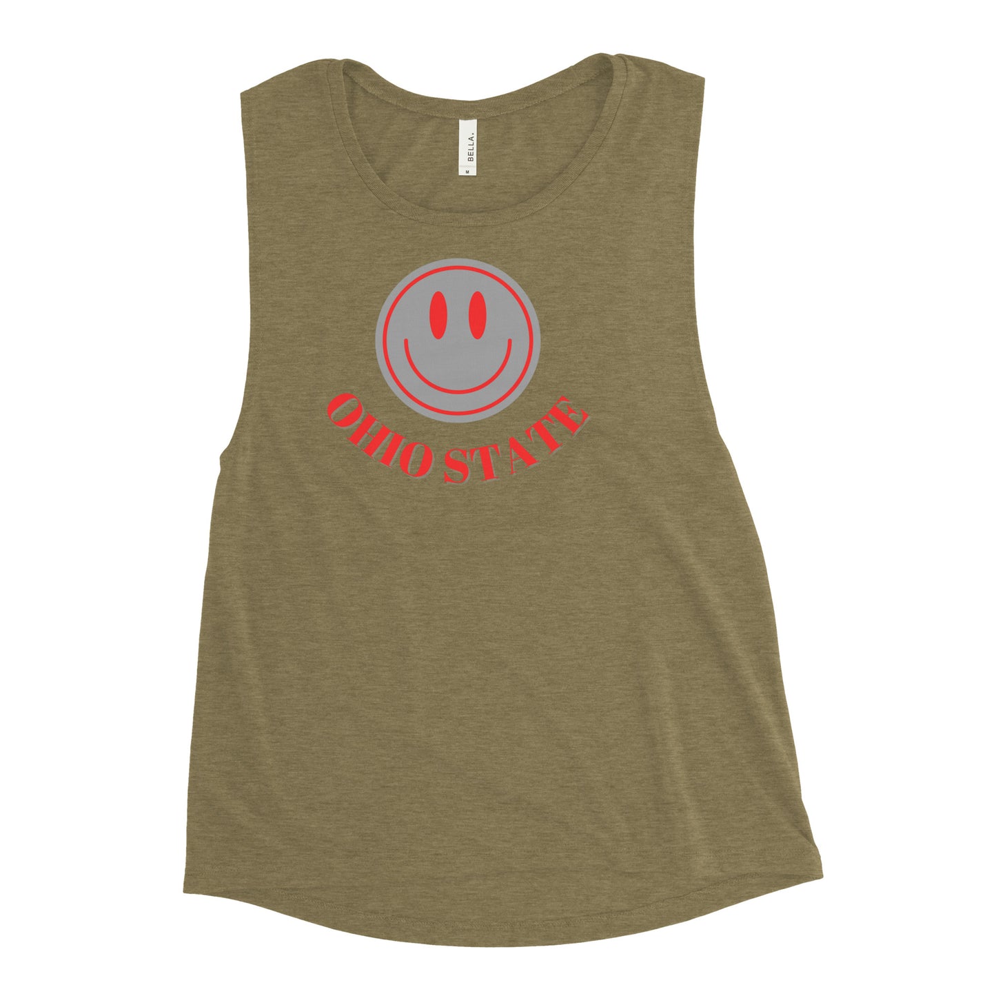 Smiley - Ohio State Women's Graphic Muscle Tank