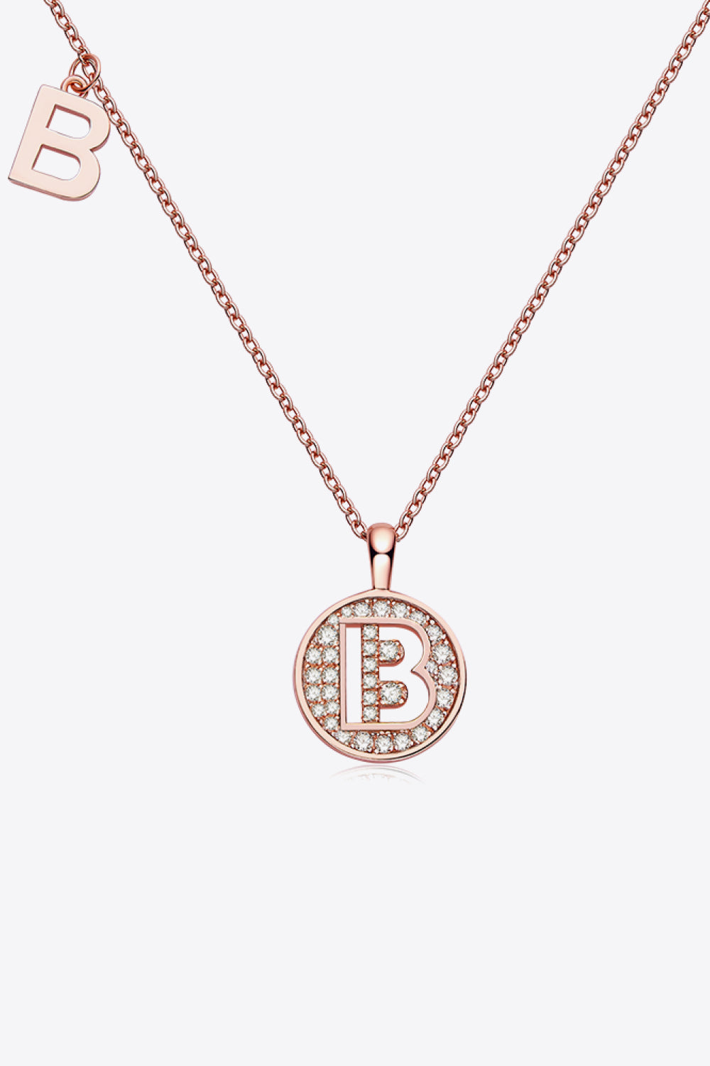 Adored Moissanite A to J Pendant Necklace