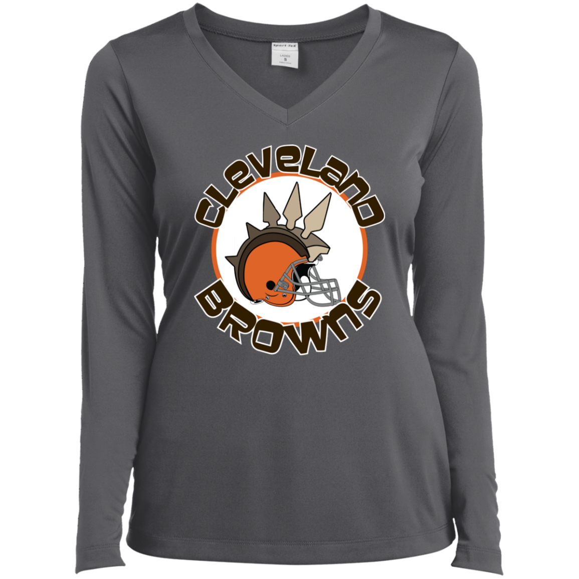 Cleveland 80'S Ladies’ Long Sleeve Performance V-Neck Tee