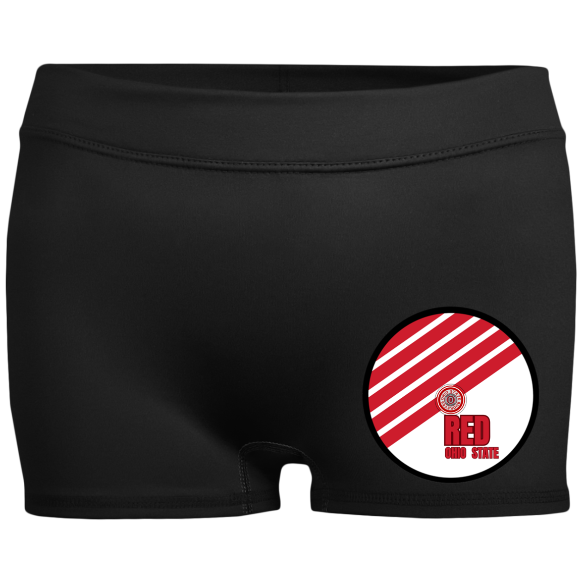 REDOHIO Ohio State Ladies' Fitted Moisture-Wicking 2.5 inch Inseam Shorts