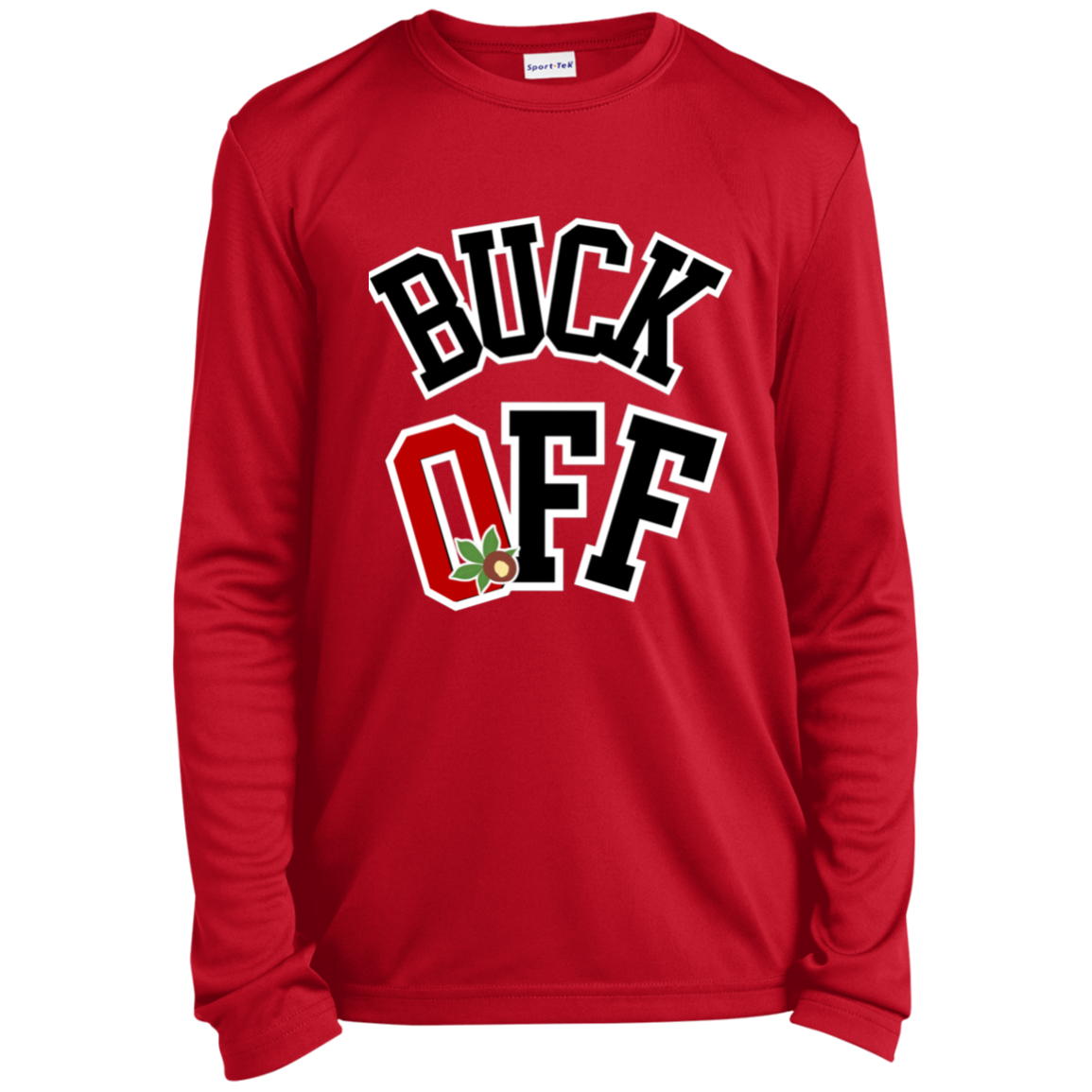 BUCKOFF Ohio State Youth Long Sleeve Performance Tee