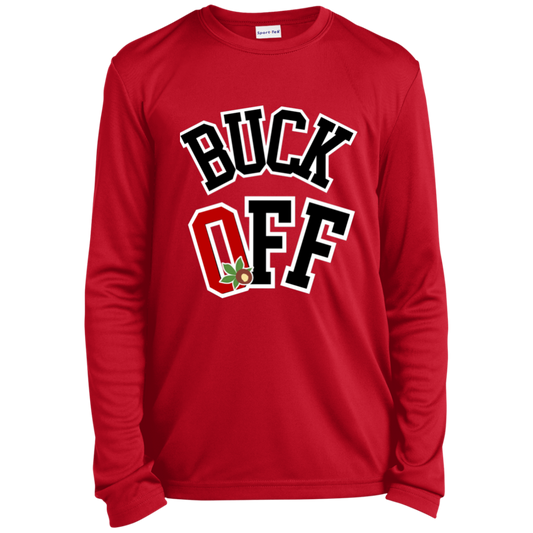 BUCKOFF Ohio State Youth Long Sleeve Performance Tee