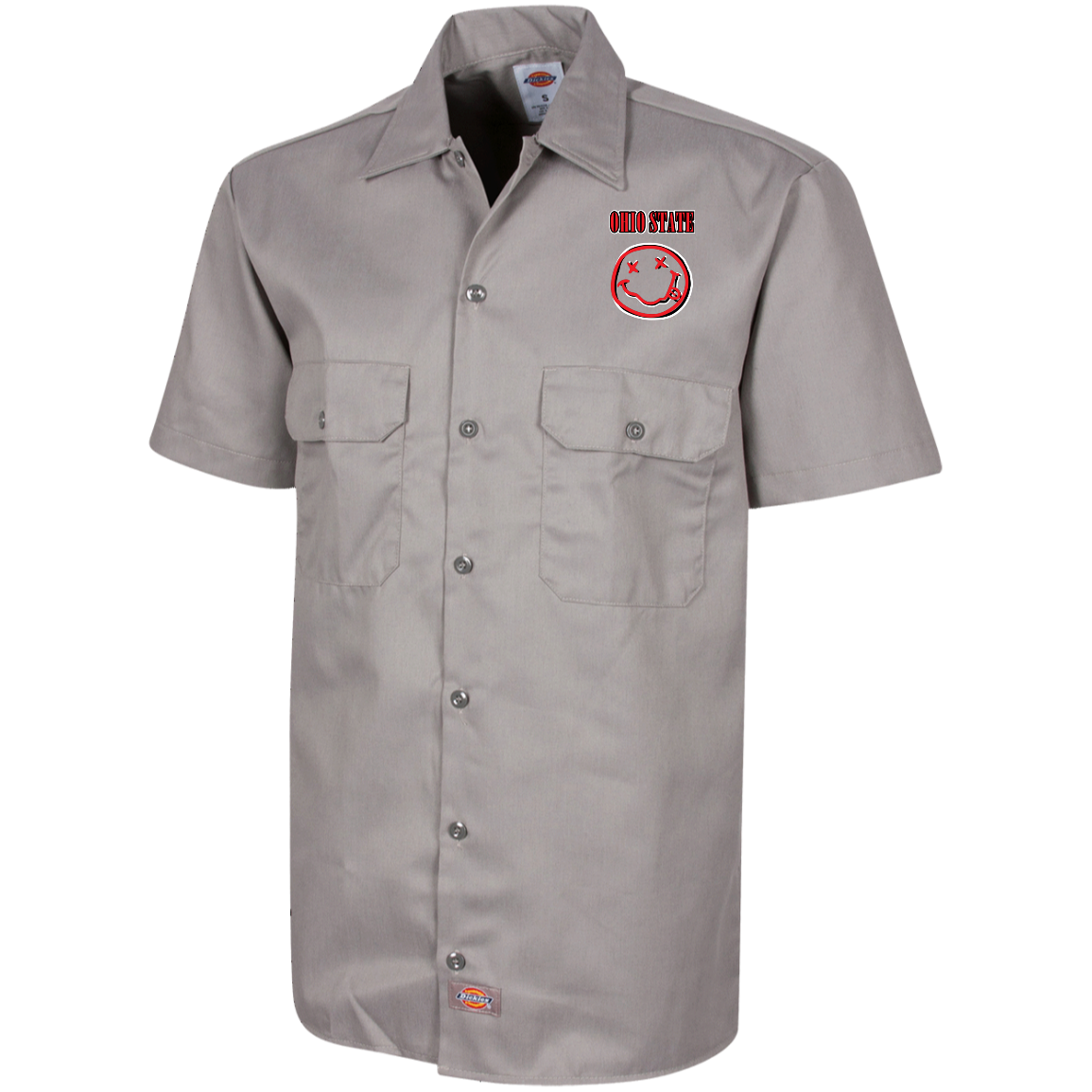 TEAMSPIRIT Ohio State Dickies Men's Short Sleeve Workshirt