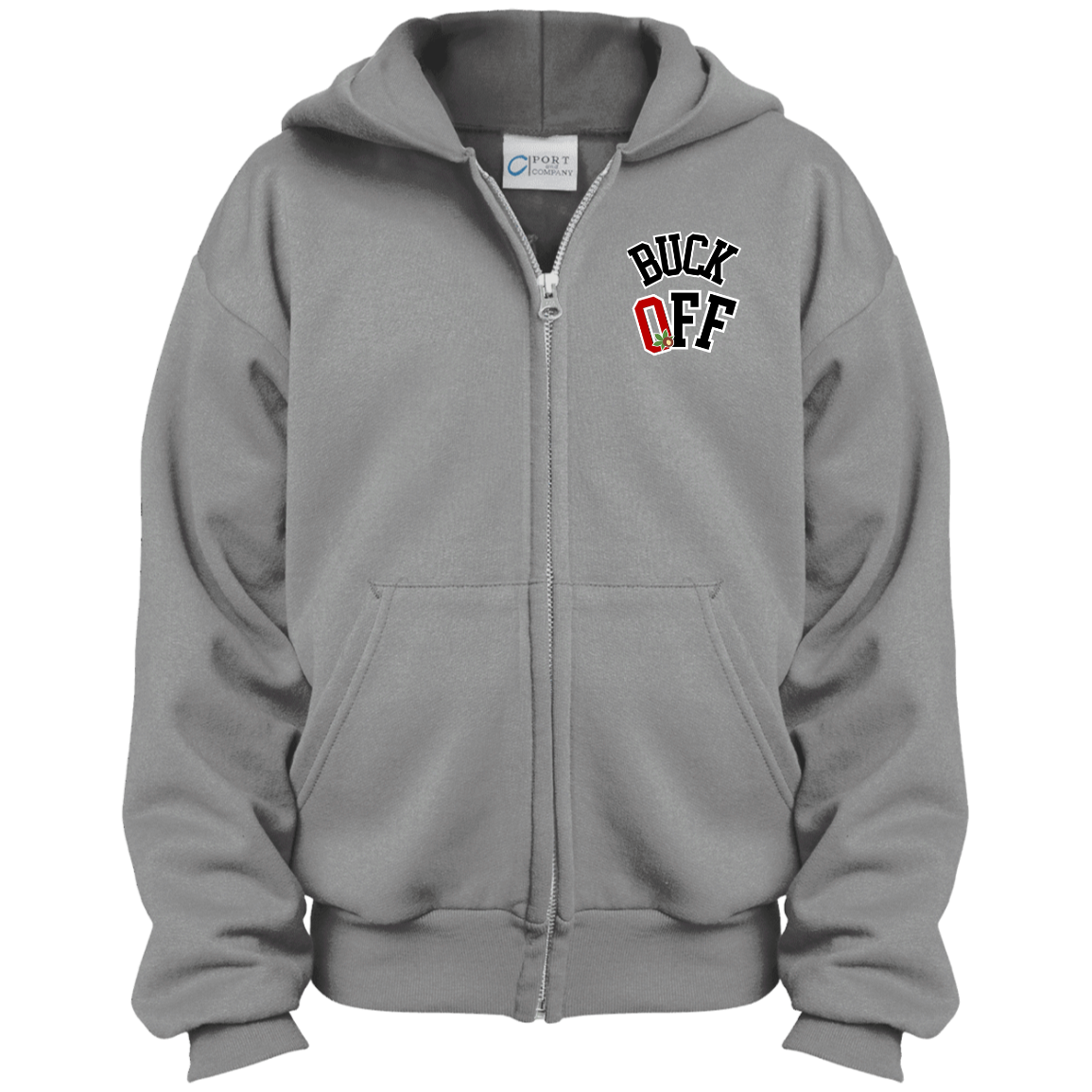 BUCKOFF Ohio State Youth Full Zip Hoodie