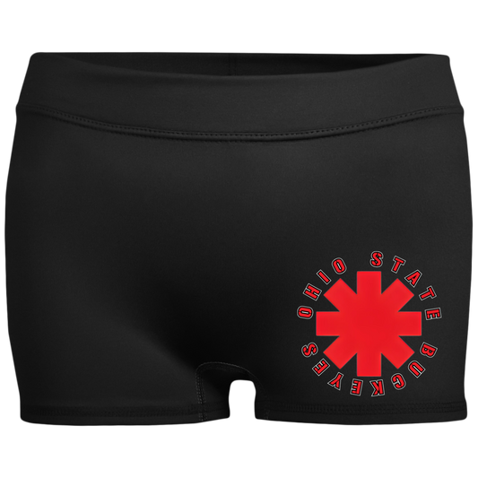 REDHOT Ohio State Ladies' Fitted Moisture-Wicking 2.5 inch Inseam Shorts