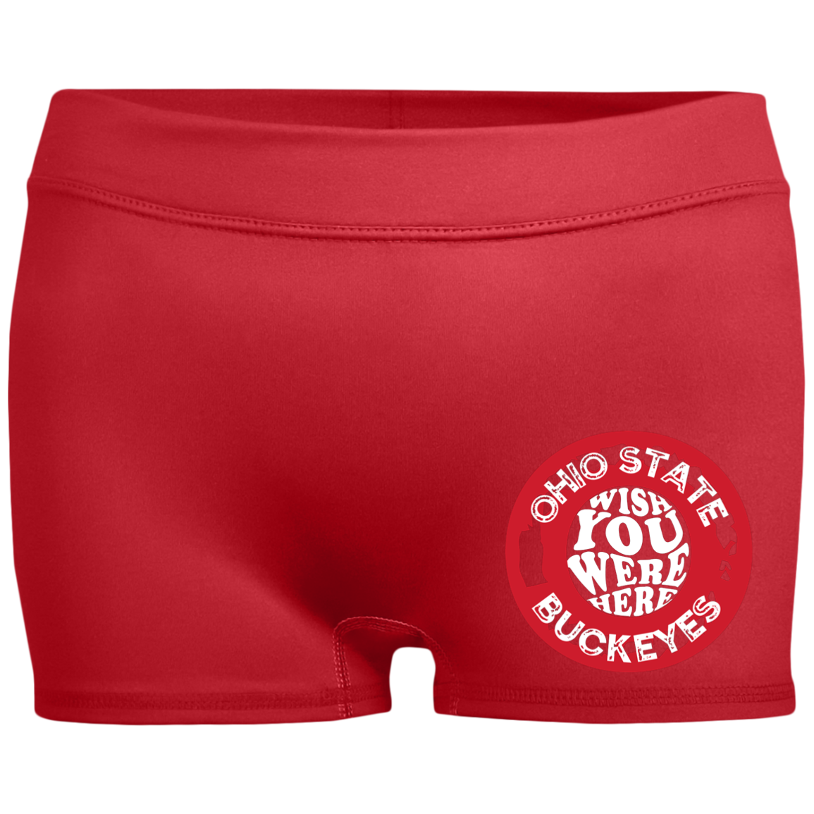 WISH Ohio State Ladies' Fitted Moisture-Wicking 2.5 inch Inseam Shorts