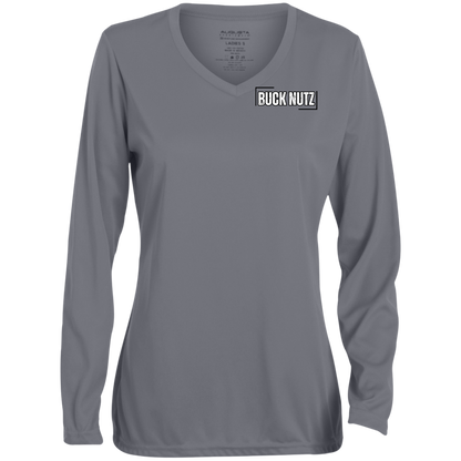 MICHIGAN CHOKE Ohio State Ladies' Moisture-Wicking Long Sleeve V-Neck Tee