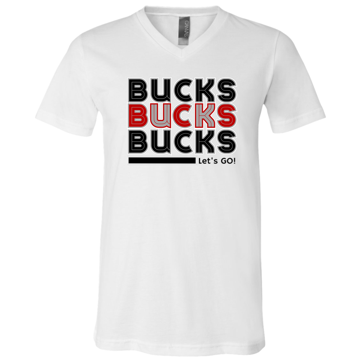 BUCKS Ohio State Unisex Jersey SS V-Neck T-Shirt