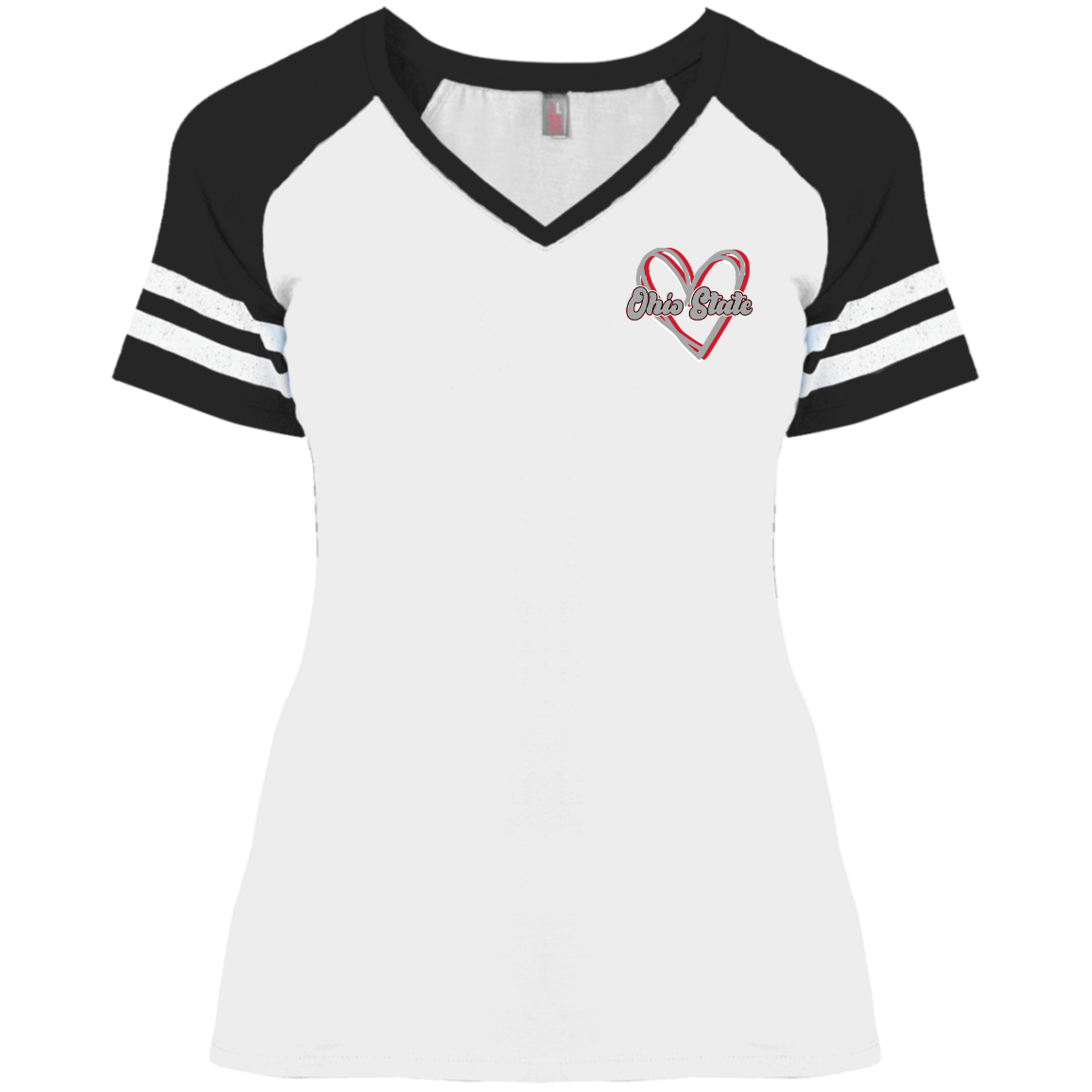 HEART Ohio State Ladies' Game V-Neck T-Shirt