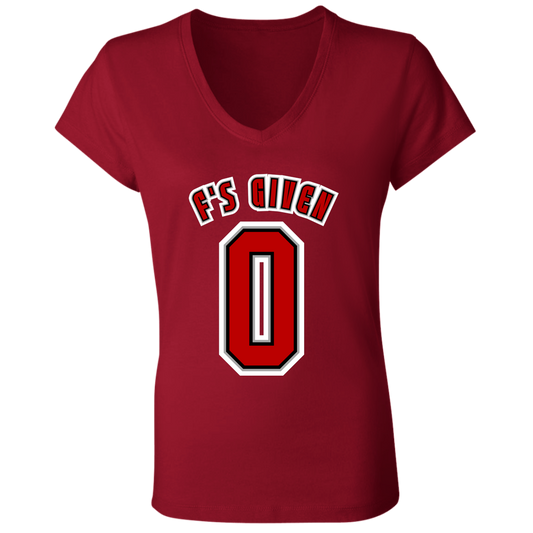 F'SGIVEN Ohio State Ladies' Jersey V-Neck T-Shirt