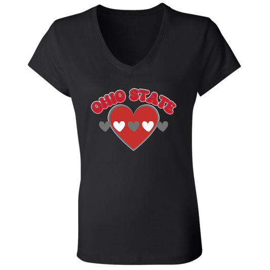 LOVE Ohio State Ladies' Jersey V-Neck T-Shirt