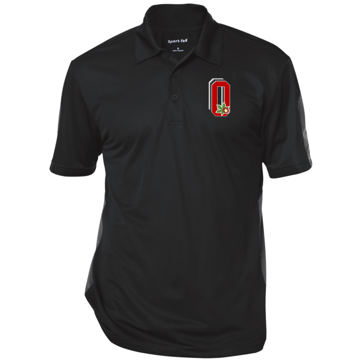 O BOLD Ohio State Performance Textured Three-Button Polo