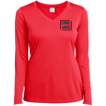 TANK NIGHT Ohio State Ladies’ Long Sleeve Performance V-Neck Tee