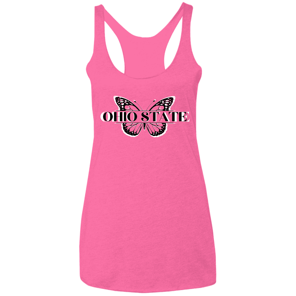 BUTTERLY Ohio State Ladies' Triblend Racerback Tank