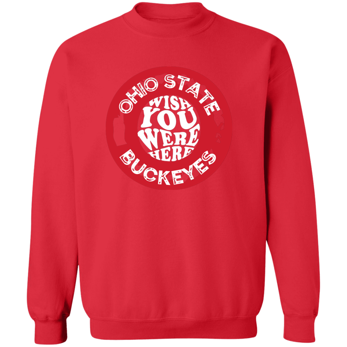 WISH Ohio State Crewneck Pullover Sweatshirt