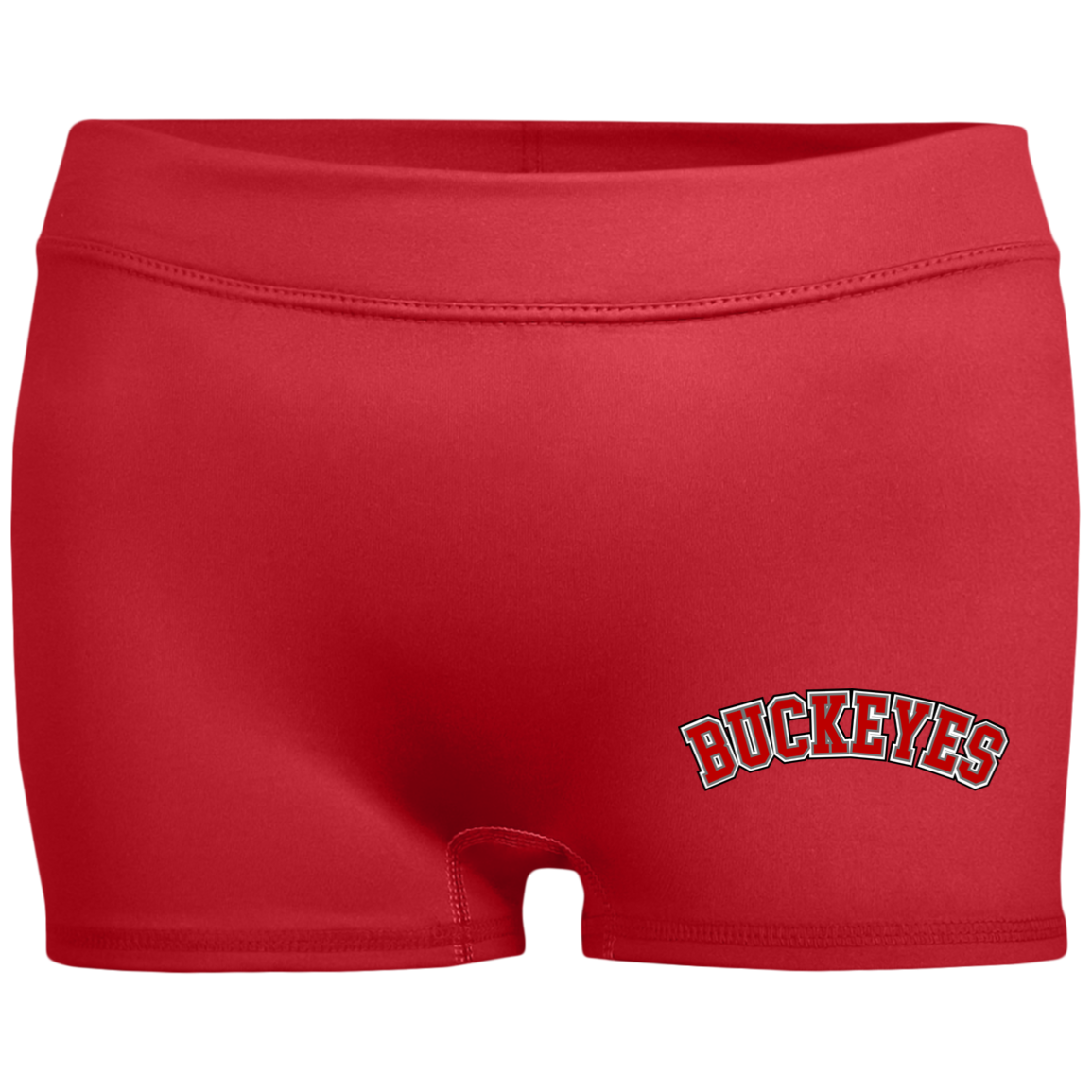 BUCKEYES Ohio State Ladies' Fitted Moisture-Wicking 2.5 inch Inseam Shorts