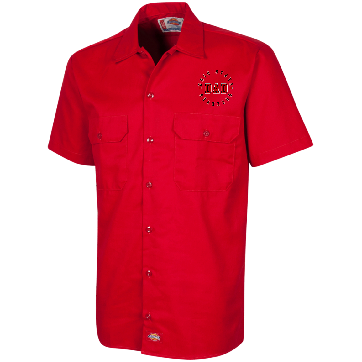 OSUDAD Ohio State Dickies Men's Short Sleeve Workshirt