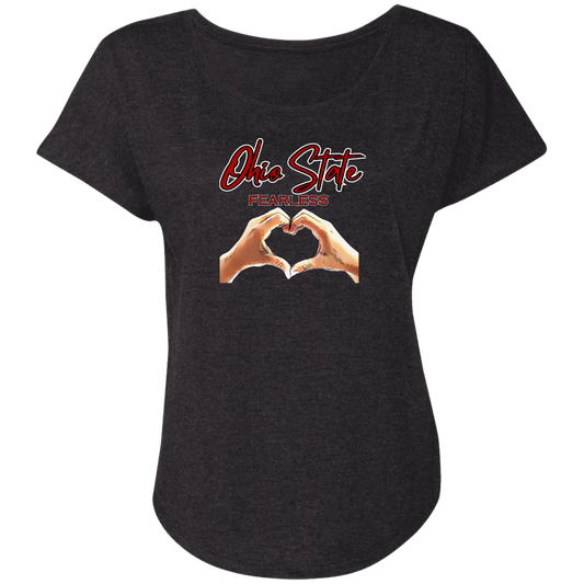 FEARLESS Ohio State Ladies' Triblend Dolman Sleeve